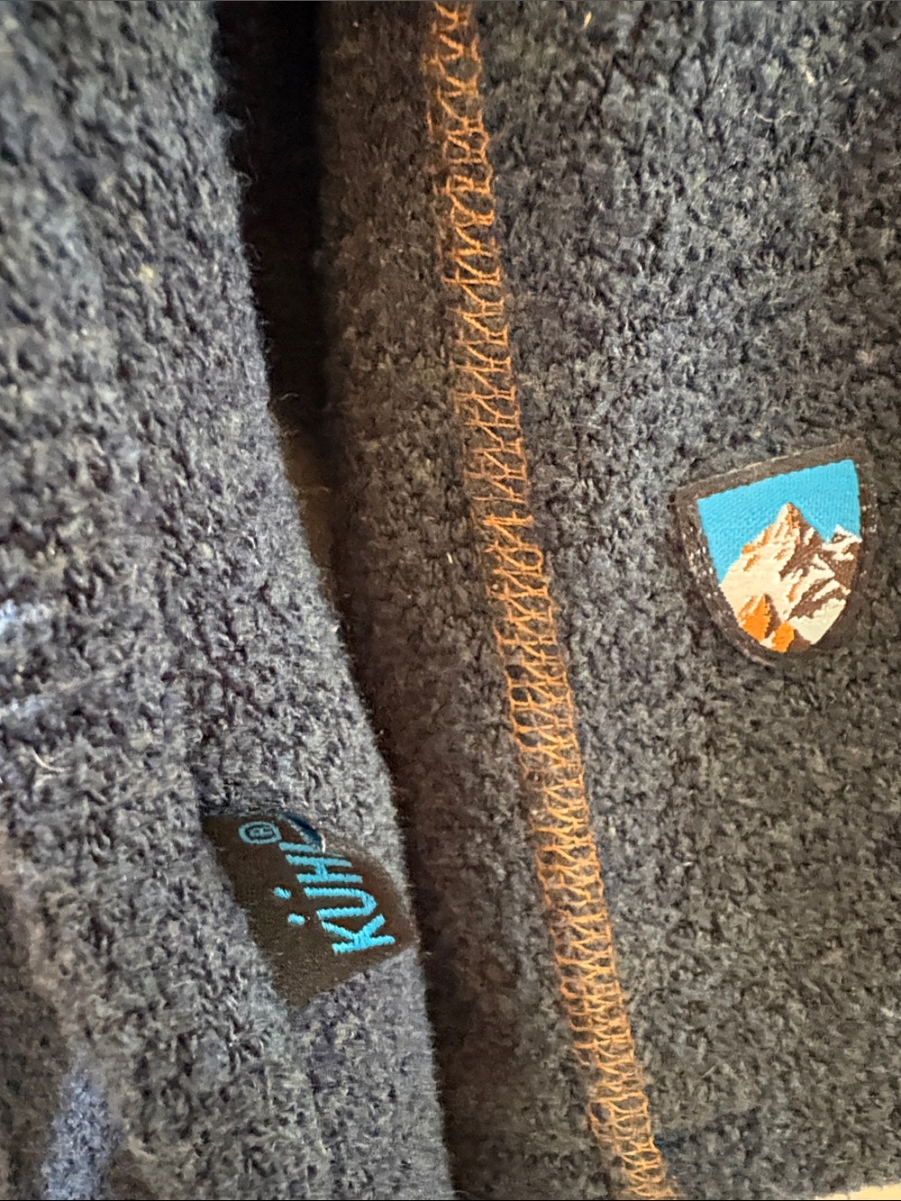 Kuhl Navy Sherpa Half-Zip Pullover with Cream Collar - Picture 9 of 10